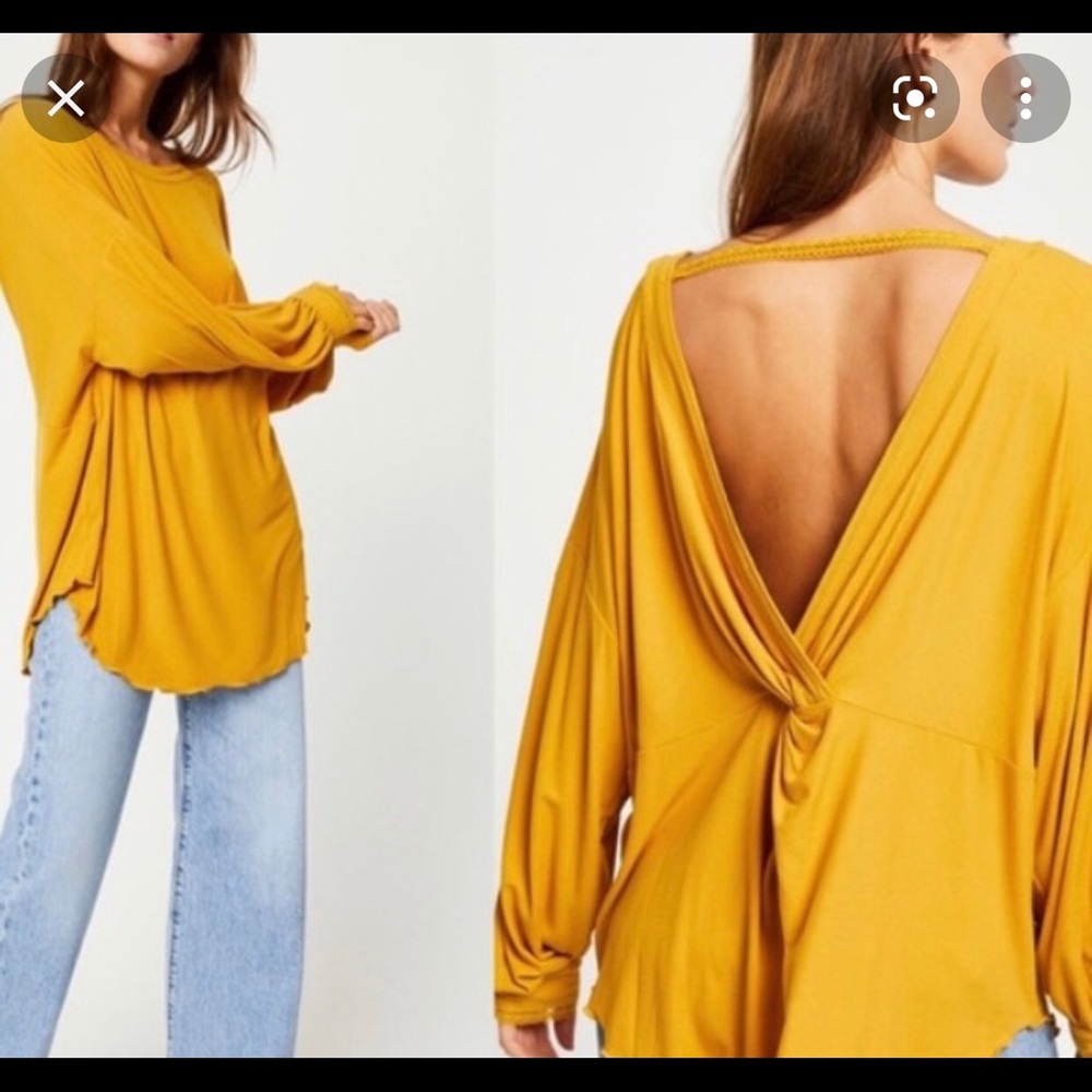 Free people untamed gold shimmy top xs